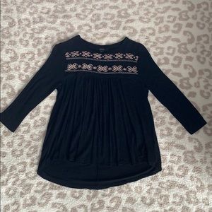 Forever 21 top with crochet detail at the neck.
